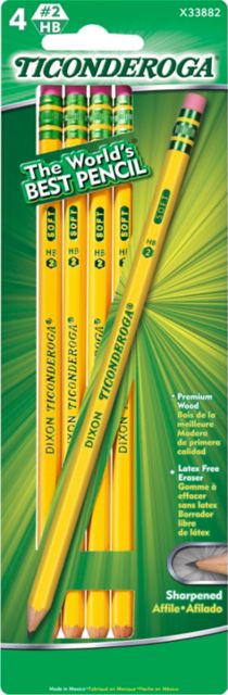 Ticonderoga Pencils No.2 Soft 4-Pack