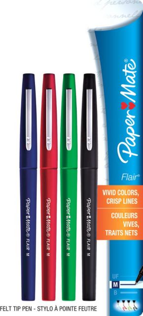 PM FLAIR 4PK ASSRTD COLOR