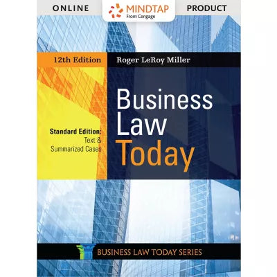 MindTap for Miller's Business Law Today, Standard: Text &amp; Summarized Cases, 1 term Instant Access