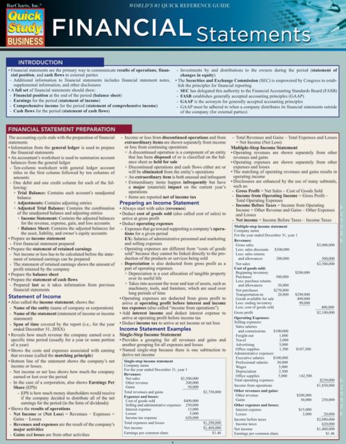 FINANCIAL STATEMENTS