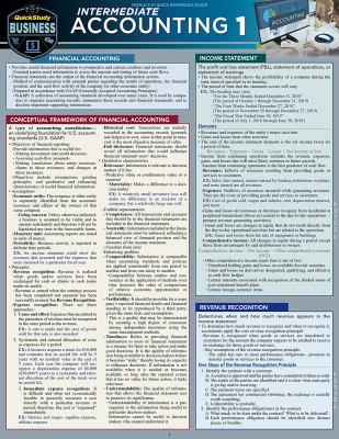 INTERMEDIATE ACCOUNTING 1